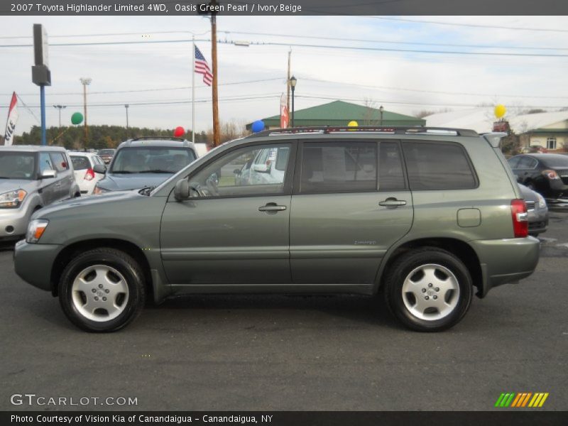 Oasis Green Pearl / Ivory Beige 2007 Toyota Highlander Limited 4WD