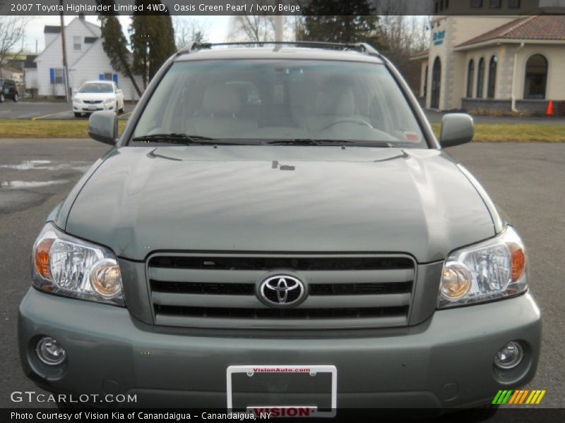 Oasis Green Pearl / Ivory Beige 2007 Toyota Highlander Limited 4WD