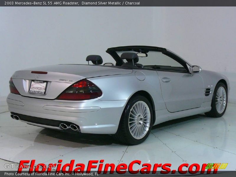 Diamond Silver Metallic / Charcoal 2003 Mercedes-Benz SL 55 AMG Roadster