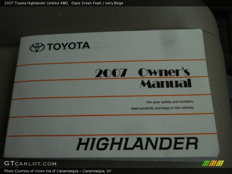 Oasis Green Pearl / Ivory Beige 2007 Toyota Highlander Limited 4WD