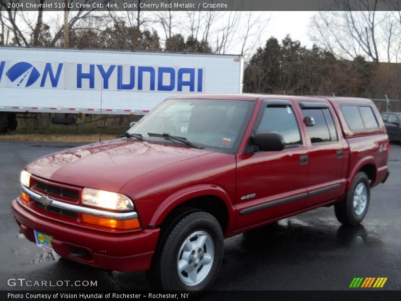 Dark Cherry Red Metallic / Graphite 2004 Chevrolet S10 LS Crew Cab 4x4
