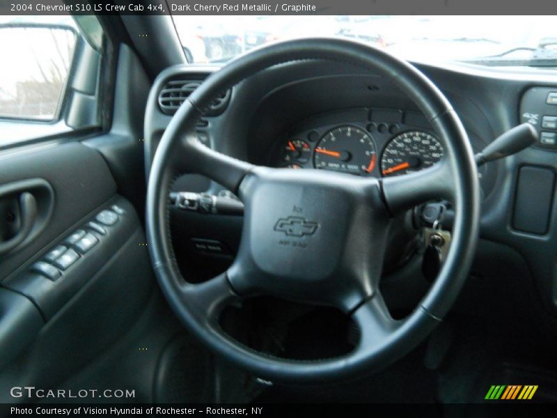 Dark Cherry Red Metallic / Graphite 2004 Chevrolet S10 LS Crew Cab 4x4