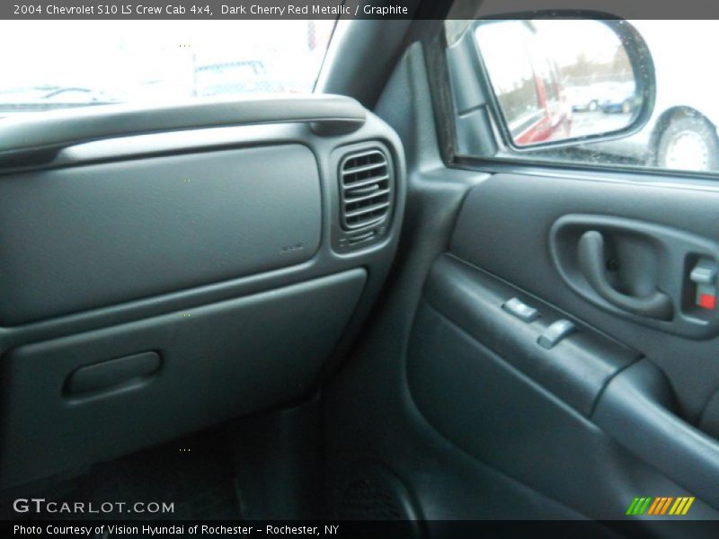 Dark Cherry Red Metallic / Graphite 2004 Chevrolet S10 LS Crew Cab 4x4
