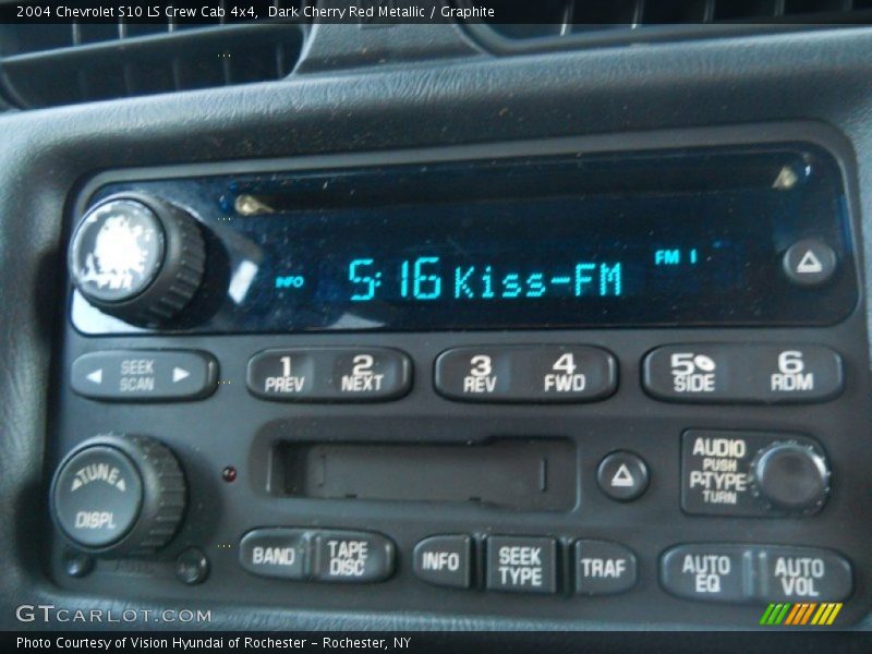 Dark Cherry Red Metallic / Graphite 2004 Chevrolet S10 LS Crew Cab 4x4