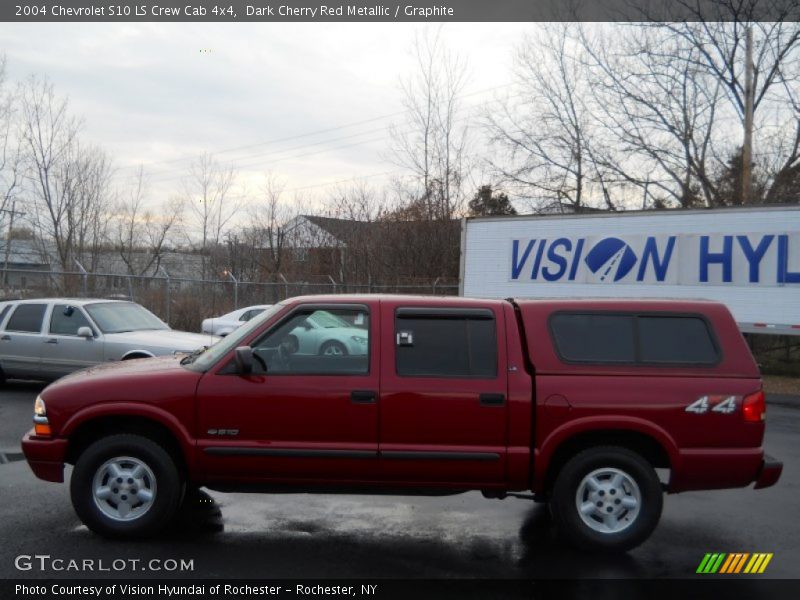 Dark Cherry Red Metallic / Graphite 2004 Chevrolet S10 LS Crew Cab 4x4