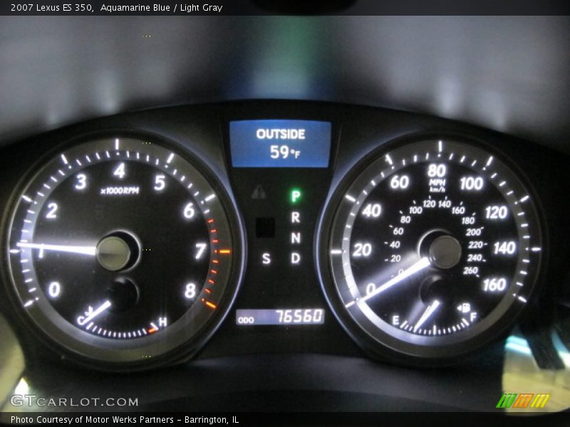 Aquamarine Blue / Light Gray 2007 Lexus ES 350
