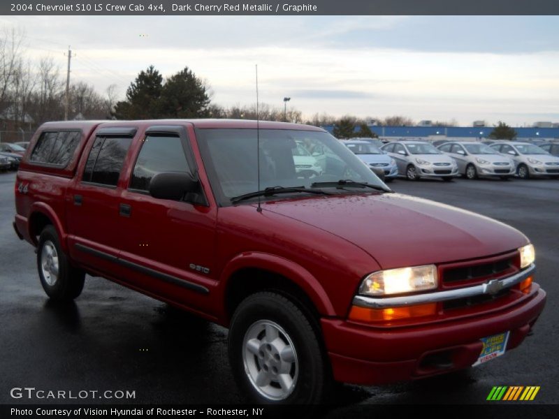 Dark Cherry Red Metallic / Graphite 2004 Chevrolet S10 LS Crew Cab 4x4