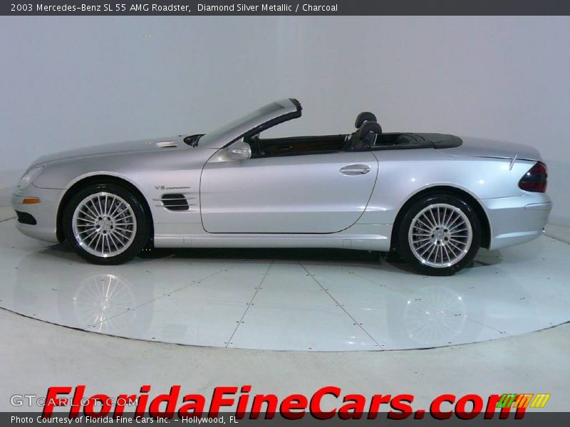Diamond Silver Metallic / Charcoal 2003 Mercedes-Benz SL 55 AMG Roadster