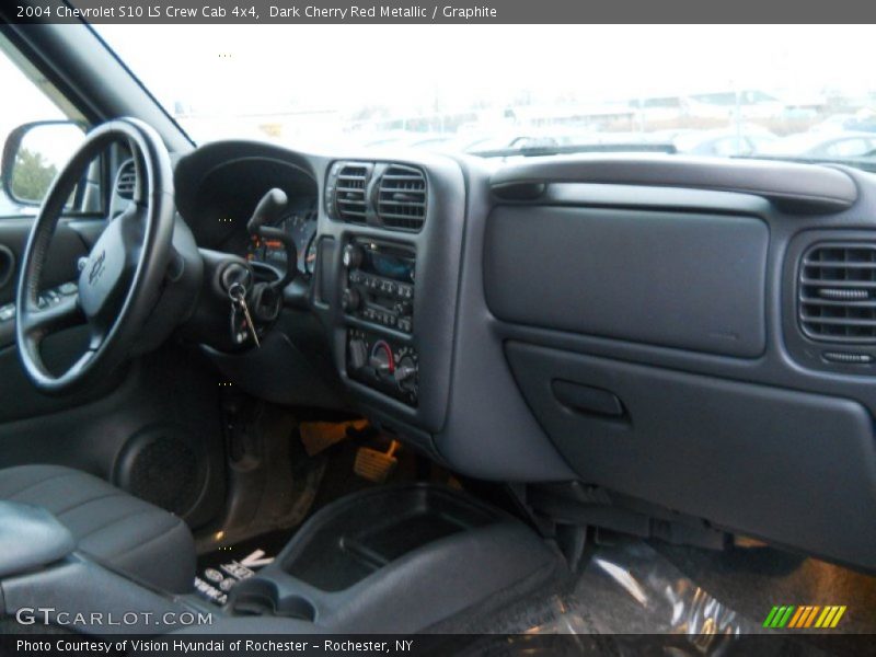Dark Cherry Red Metallic / Graphite 2004 Chevrolet S10 LS Crew Cab 4x4
