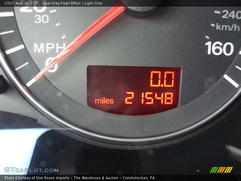 Lava Grey Pearl Effect / Light Grey 2007 Audi A3 2.0T
