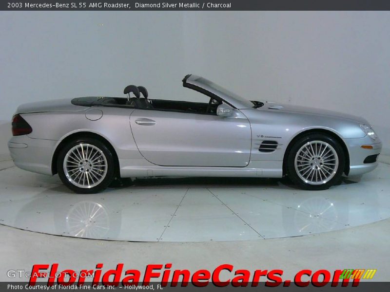 Diamond Silver Metallic / Charcoal 2003 Mercedes-Benz SL 55 AMG Roadster