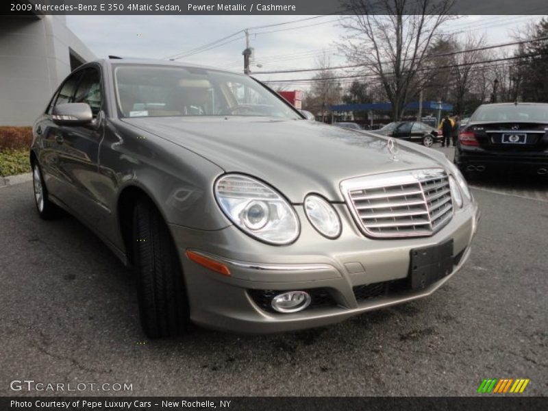 Pewter Metallic / Cashmere 2009 Mercedes-Benz E 350 4Matic Sedan