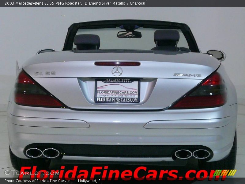 Diamond Silver Metallic / Charcoal 2003 Mercedes-Benz SL 55 AMG Roadster