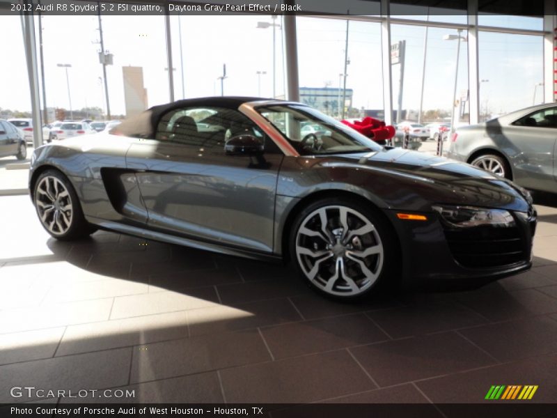 Daytona Gray Pearl Effect / Black 2012 Audi R8 Spyder 5.2 FSI quattro