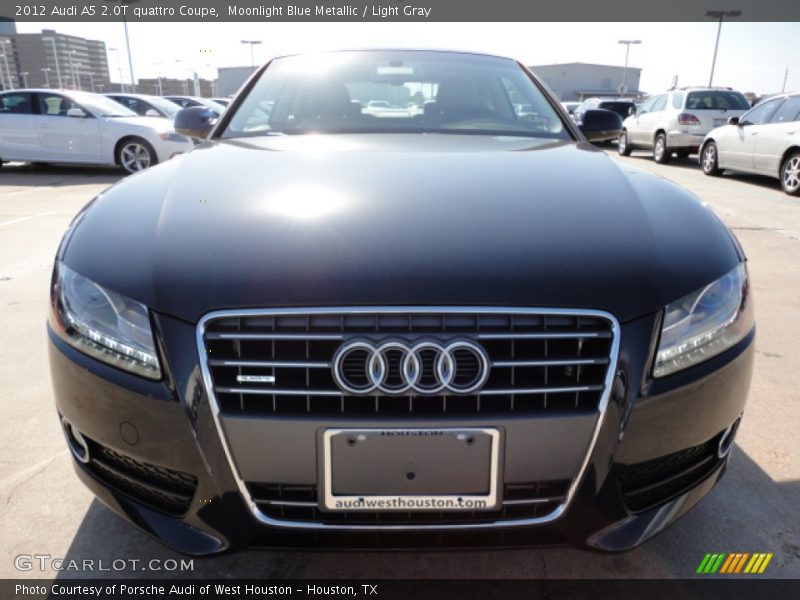 Moonlight Blue Metallic / Light Gray 2012 Audi A5 2.0T quattro Coupe