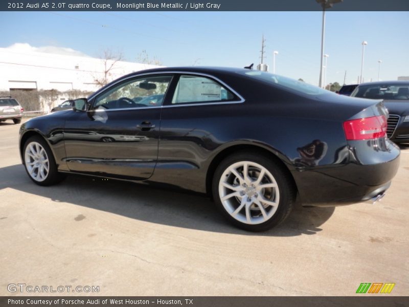 Moonlight Blue Metallic / Light Gray 2012 Audi A5 2.0T quattro Coupe