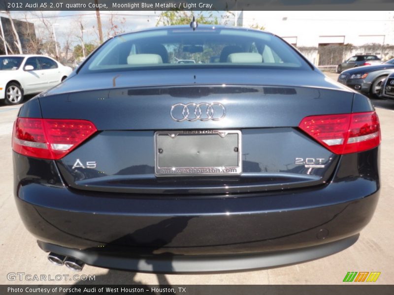 Moonlight Blue Metallic / Light Gray 2012 Audi A5 2.0T quattro Coupe