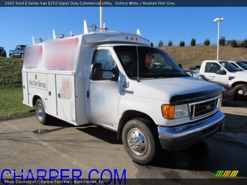 Oxford White / Medium Flint Grey 2007 Ford E Series Van E350 Super Duty Commercial Utility