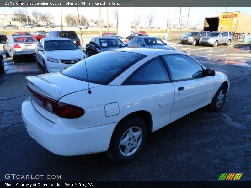 Olympic White / Graphite Gray 2003 Chevrolet Cavalier Coupe