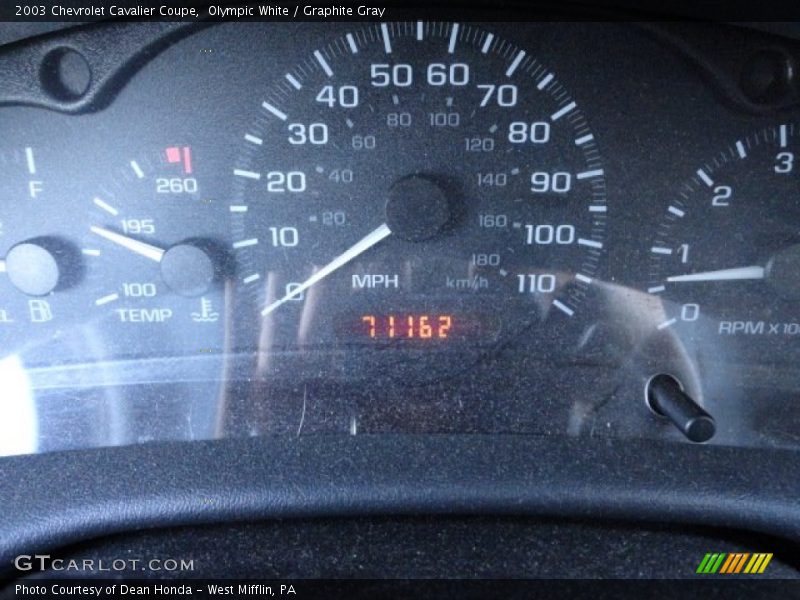 Olympic White / Graphite Gray 2003 Chevrolet Cavalier Coupe