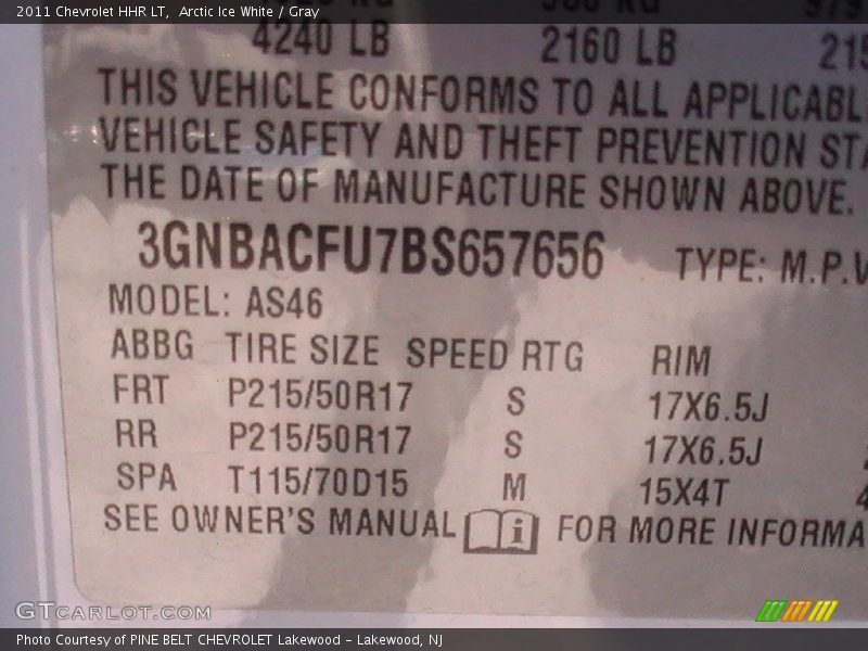 Arctic Ice White / Gray 2011 Chevrolet HHR LT