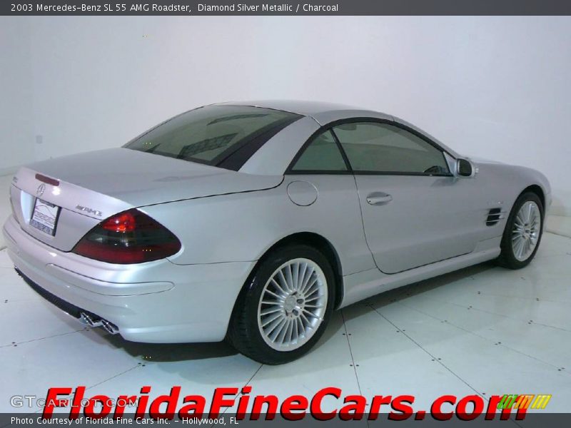 Diamond Silver Metallic / Charcoal 2003 Mercedes-Benz SL 55 AMG Roadster