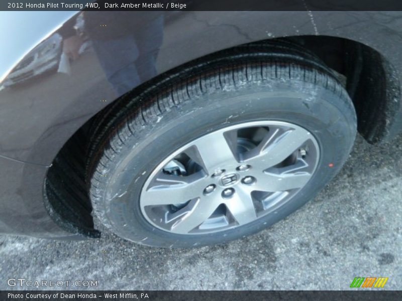 Dark Amber Metallic / Beige 2012 Honda Pilot Touring 4WD