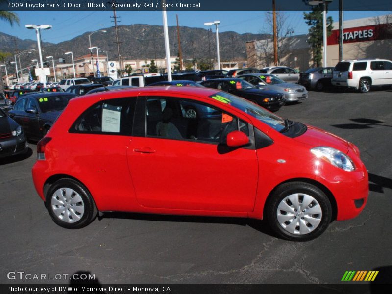 Absolutely Red / Dark Charcoal 2009 Toyota Yaris 3 Door Liftback