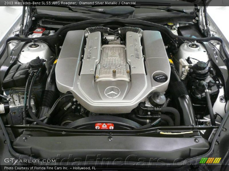 Diamond Silver Metallic / Charcoal 2003 Mercedes-Benz SL 55 AMG Roadster