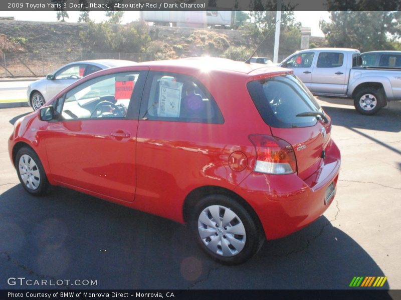 Absolutely Red / Dark Charcoal 2009 Toyota Yaris 3 Door Liftback