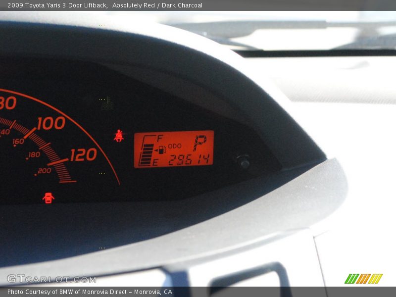 Absolutely Red / Dark Charcoal 2009 Toyota Yaris 3 Door Liftback