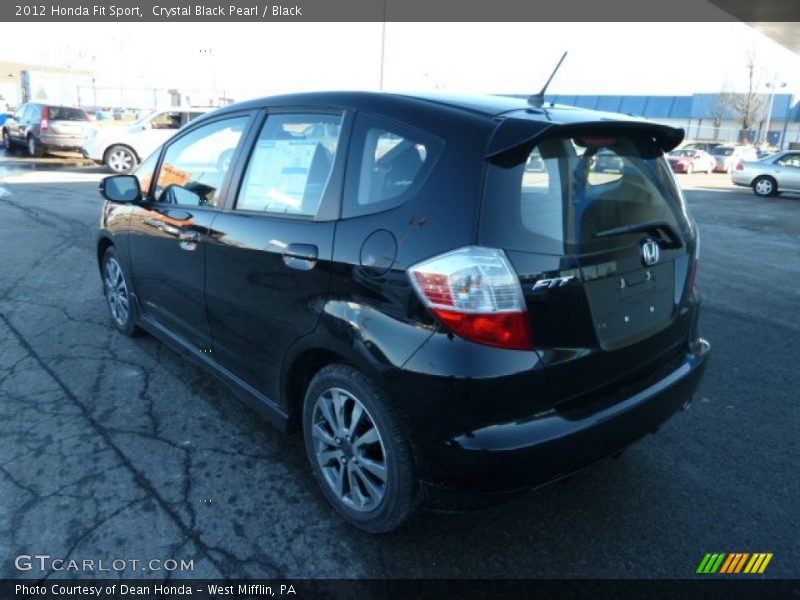 Crystal Black Pearl / Black 2012 Honda Fit Sport
