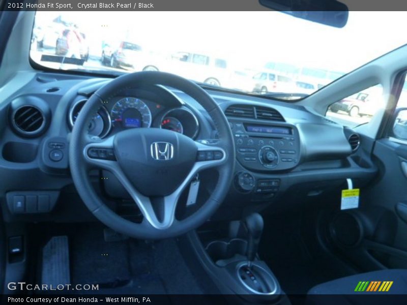 Crystal Black Pearl / Black 2012 Honda Fit Sport