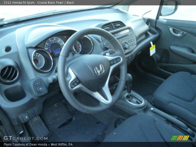Crystal Black Pearl / Black 2012 Honda Fit Sport