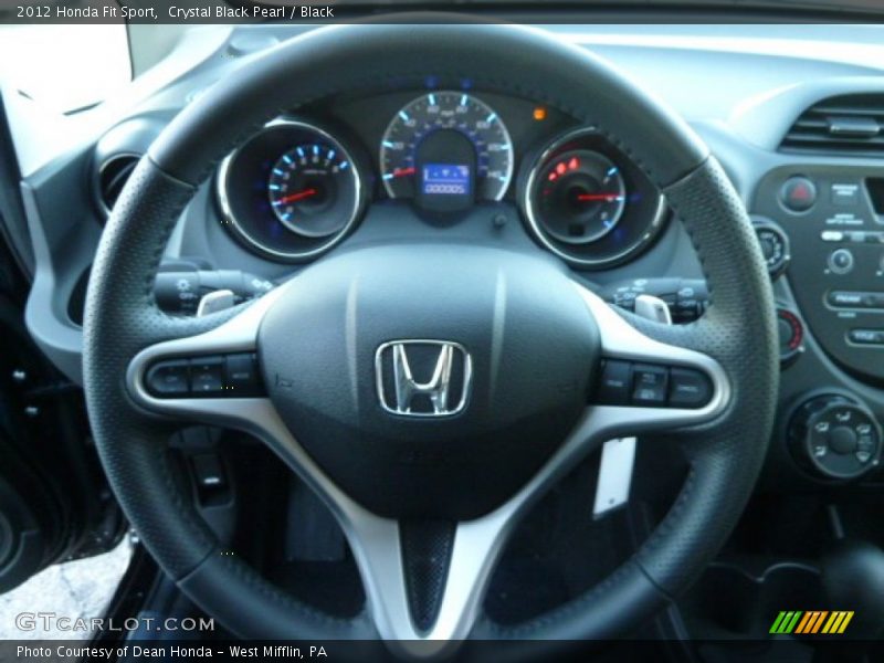 Crystal Black Pearl / Black 2012 Honda Fit Sport