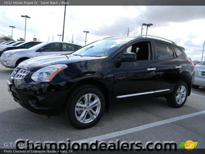 Super Black / Black 2012 Nissan Rogue SV