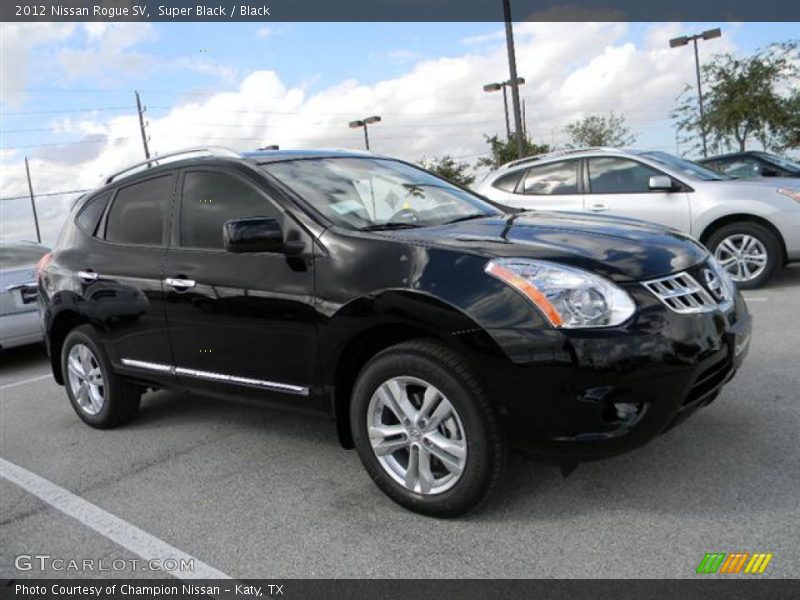 Super Black / Black 2012 Nissan Rogue SV