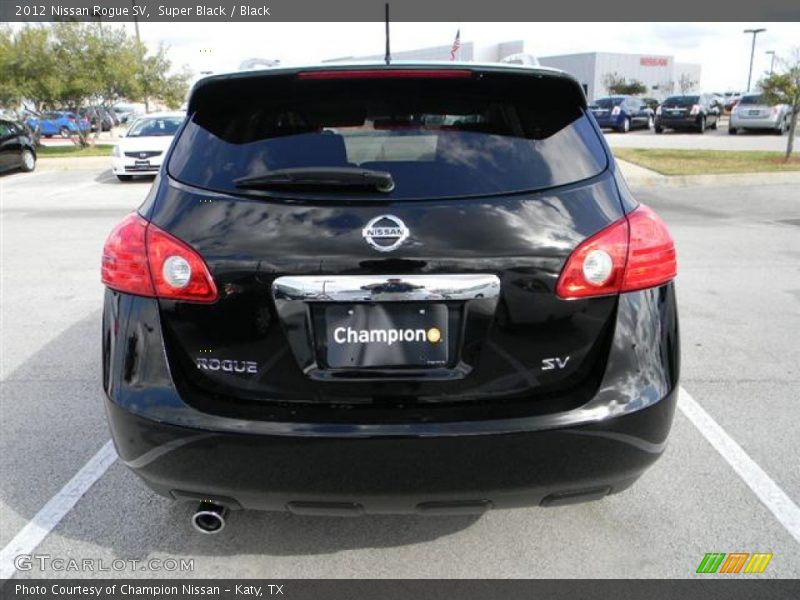 Super Black / Black 2012 Nissan Rogue SV