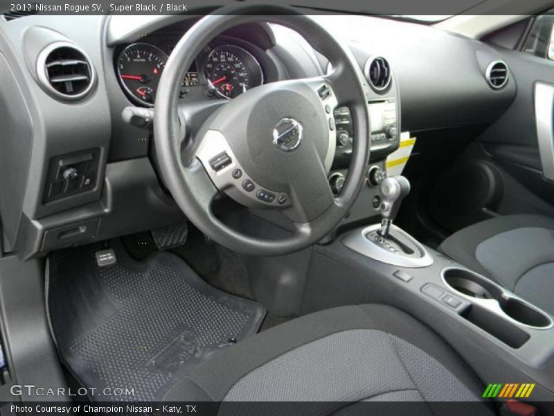 Super Black / Black 2012 Nissan Rogue SV