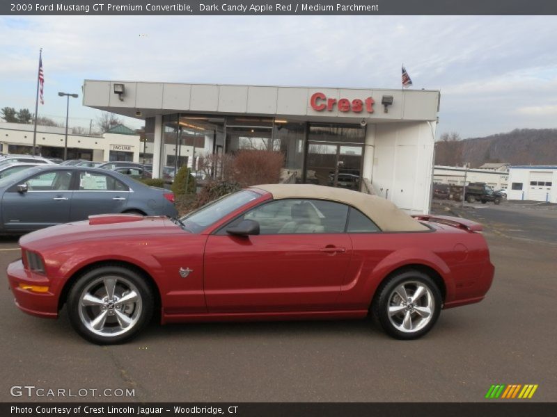 Dark Candy Apple Red / Medium Parchment 2009 Ford Mustang GT Premium Convertible