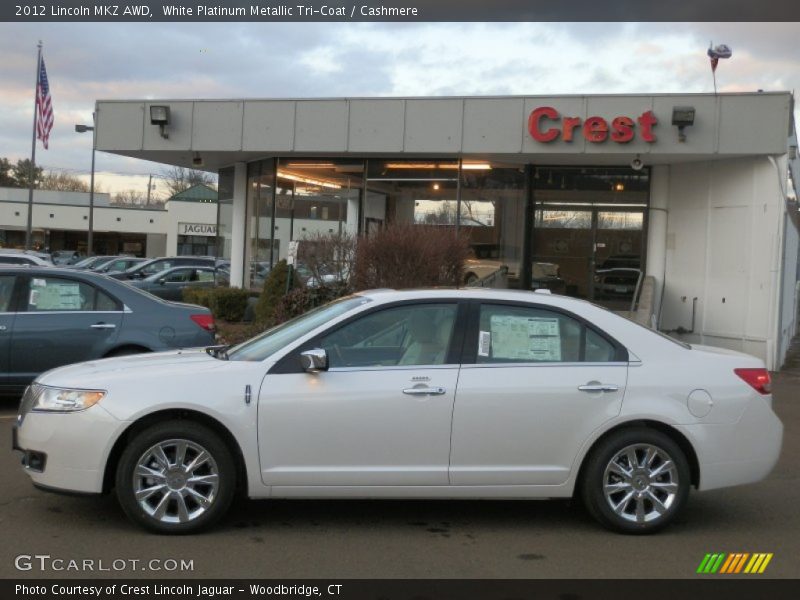 White Platinum Metallic Tri-Coat / Cashmere 2012 Lincoln MKZ AWD