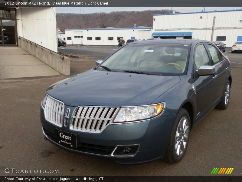 Steel Blue Metallic / Light Camel 2012 Lincoln MKZ Hybrid