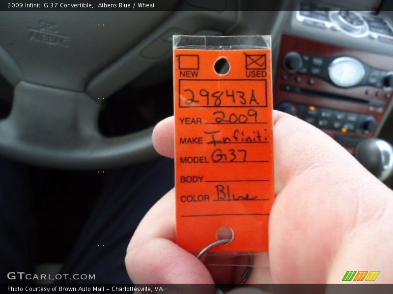 Athens Blue / Wheat 2009 Infiniti G 37 Convertible