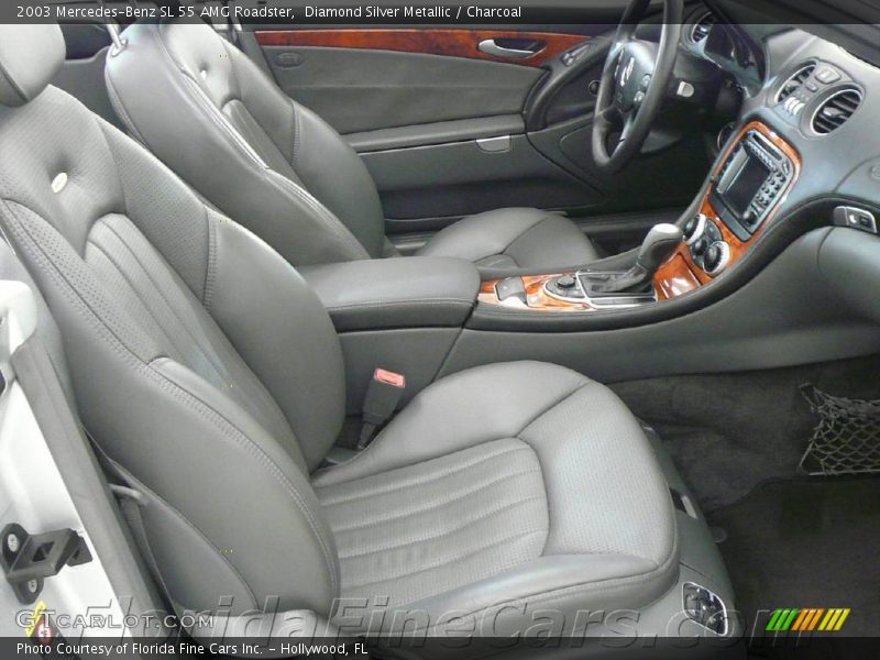 Diamond Silver Metallic / Charcoal 2003 Mercedes-Benz SL 55 AMG Roadster
