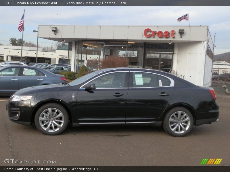 Tuxedo Black Metallic / Charcoal Black 2012 Lincoln MKS EcoBoost AWD