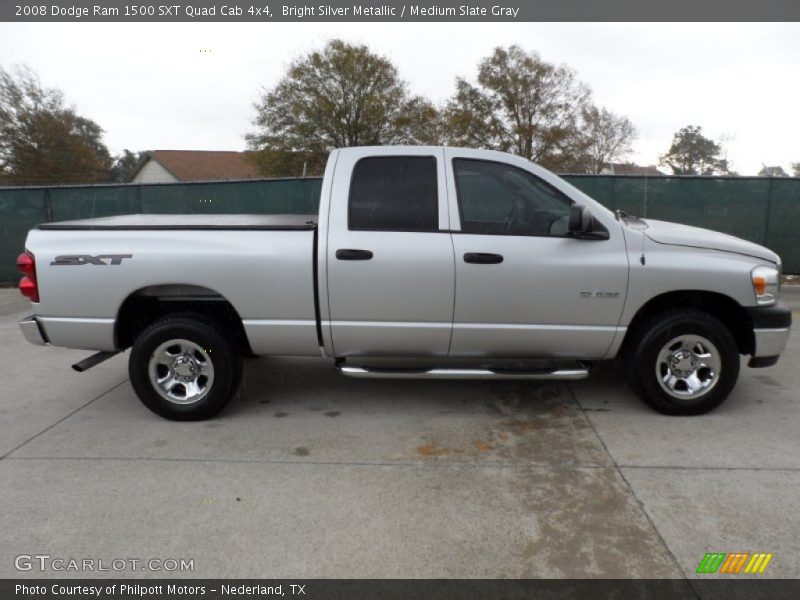 Bright Silver Metallic / Medium Slate Gray 2008 Dodge Ram 1500 SXT Quad Cab 4x4