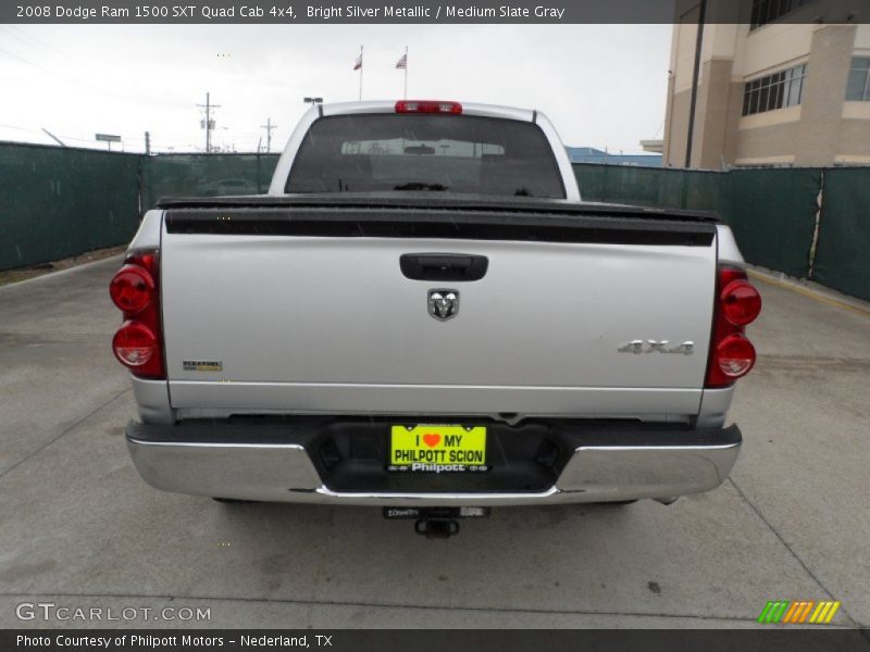 Bright Silver Metallic / Medium Slate Gray 2008 Dodge Ram 1500 SXT Quad Cab 4x4