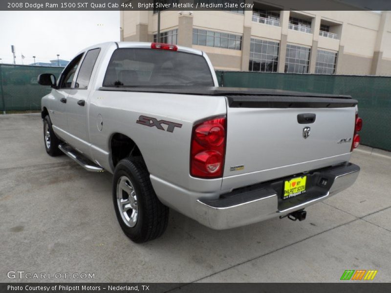 Bright Silver Metallic / Medium Slate Gray 2008 Dodge Ram 1500 SXT Quad Cab 4x4