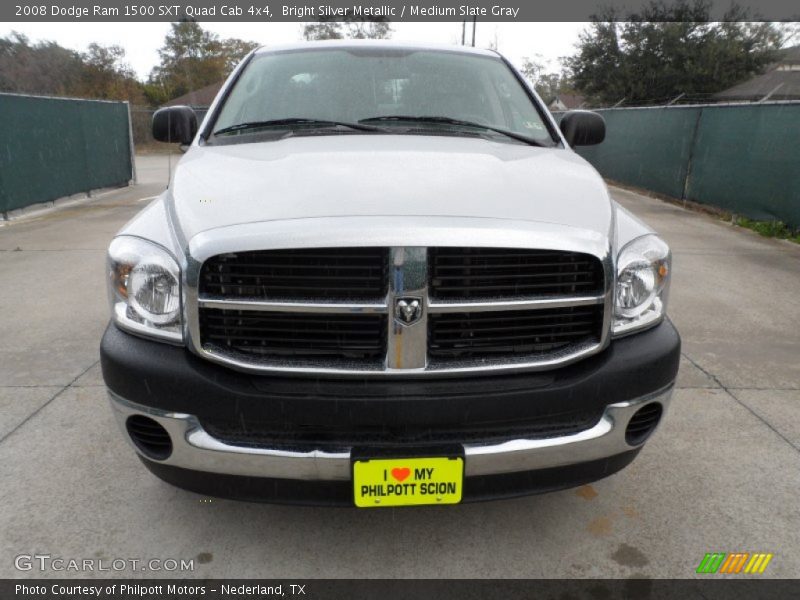 Bright Silver Metallic / Medium Slate Gray 2008 Dodge Ram 1500 SXT Quad Cab 4x4