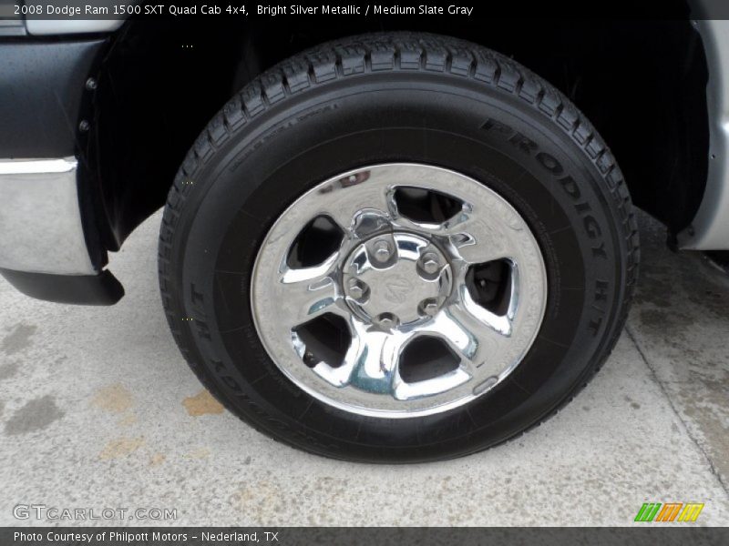 Bright Silver Metallic / Medium Slate Gray 2008 Dodge Ram 1500 SXT Quad Cab 4x4